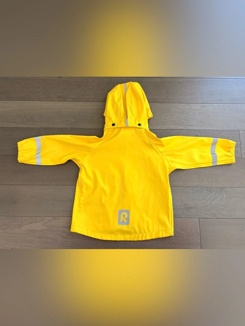 reima Kids Waterproof Yellow Hooded Rain Jacket